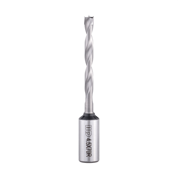 Solid carbide blind hole drill bit HD d-4.5 mm, L-70 mm right (301 series)