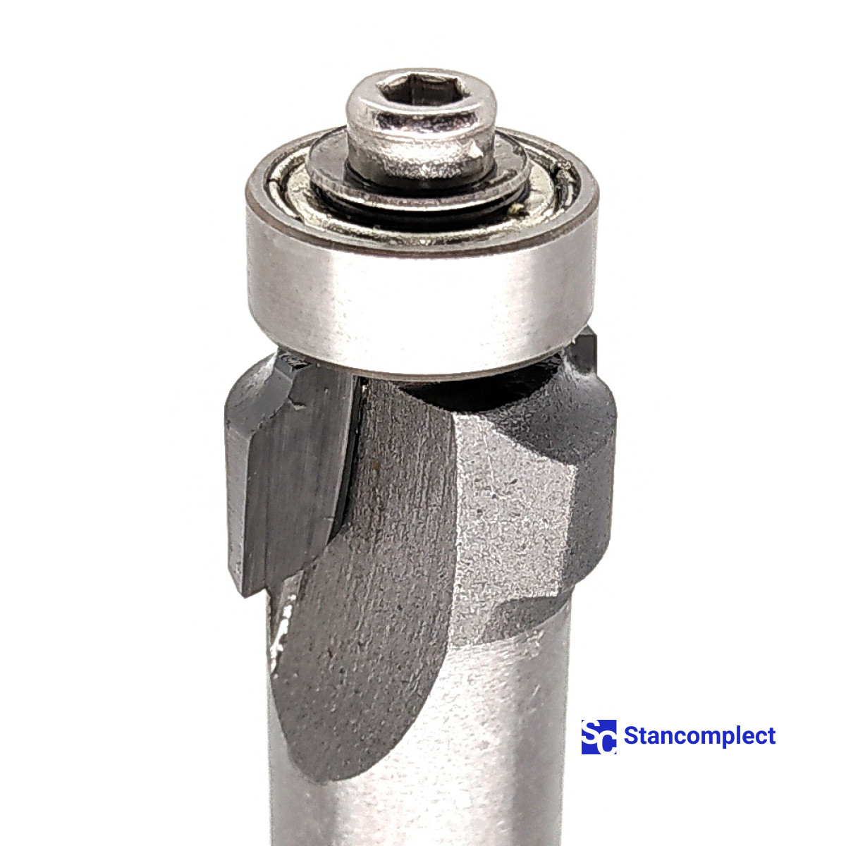 Two flute round over router bit with lower bearing R2-D16,7-l8-L51-d12