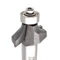 Two flute round over router bit with lower bearing R8-D28,6-l12,7-L53-d12