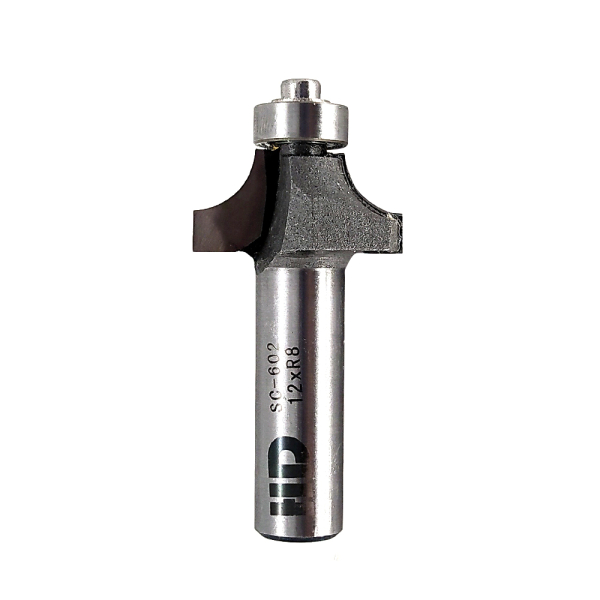 Round over router bit with lower bearing R8-D28,6-l12,7-L53-d12