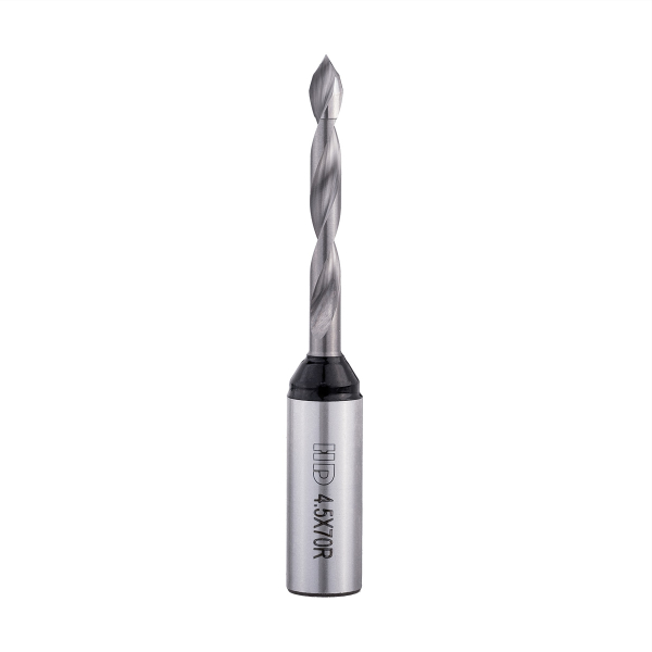 Solid carbide through hole drill bit HD d-4.5 mm, L-70 mm right (501 series)