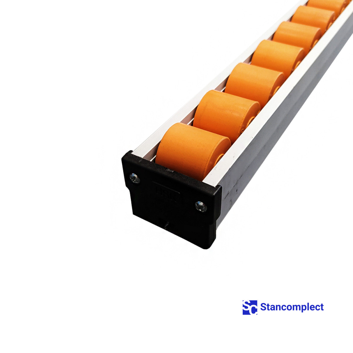 Roller conveyor with rubber rollers. Length - 1000 mm
