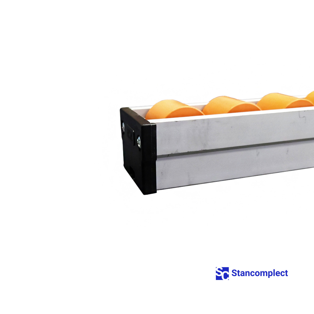 Roller conveyor with rubber rollers. Length - 1000 mm