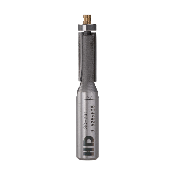 Flush trim router bit D-9.5 H-25 d-12 L-77 with lower bearing