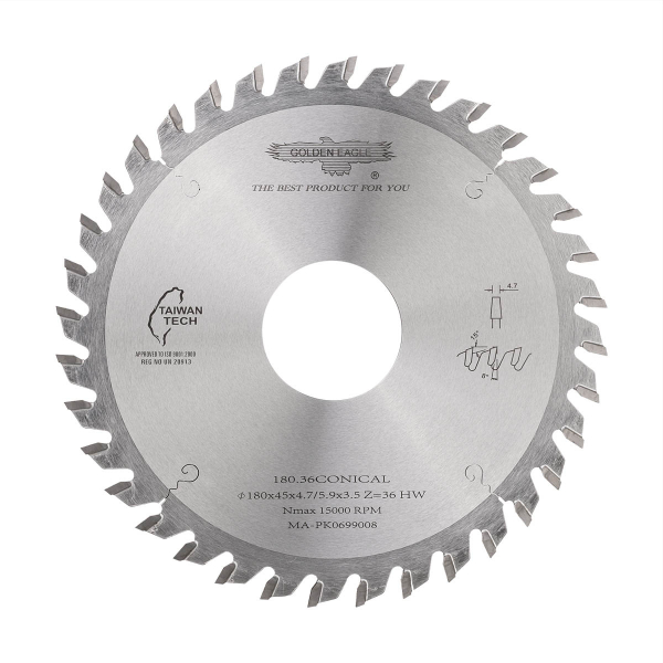 Scoring saw blade GOLDEN EAGLE 180x45x4.7/5.9x3.5 Z36 for CNC beam saws HOLZMA