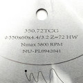 Main saw blade GOLDEN EAGLE 350x60x4.4/3.2 Z72