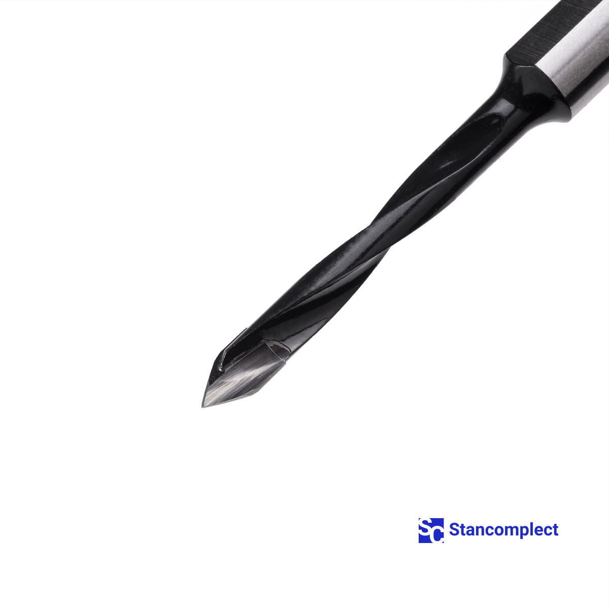 Through hole drill bit HD d-6 mm, L-70 mm right with brazed plate