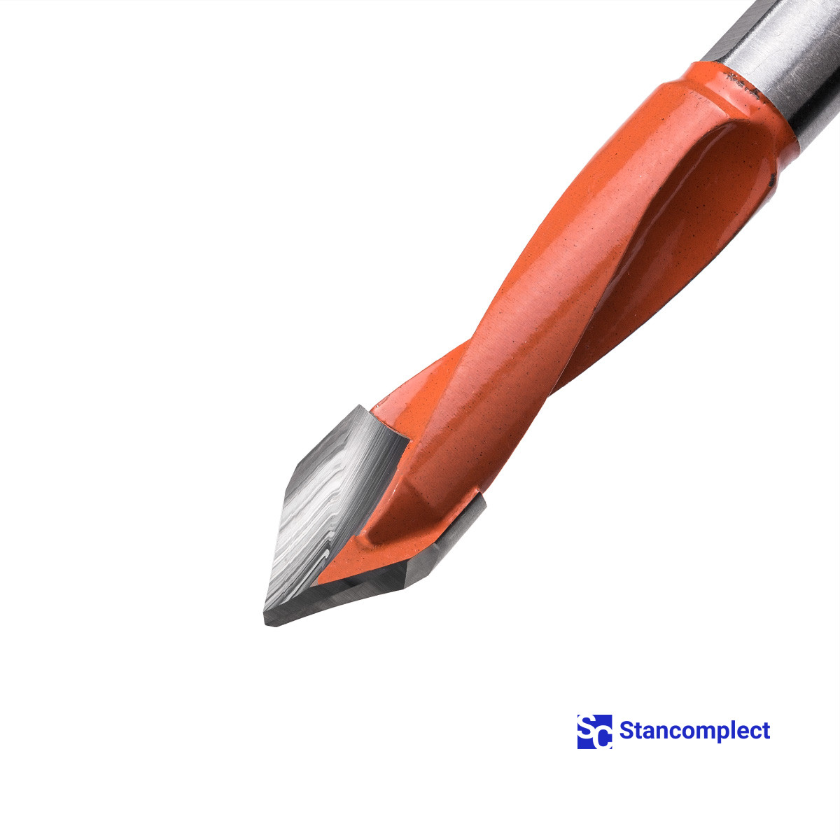 Through hole drill bit HD d-12 mm, L-70 mm left with brazed plate