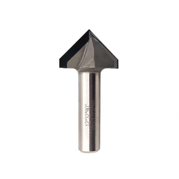 Diamond V-groove router bit D32 h21 d12 90°
