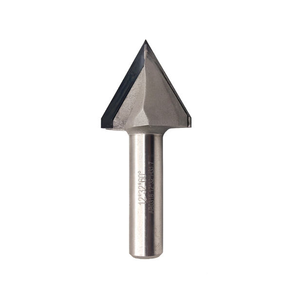 Diamond V-groove router bit D32 h32 d12 60°