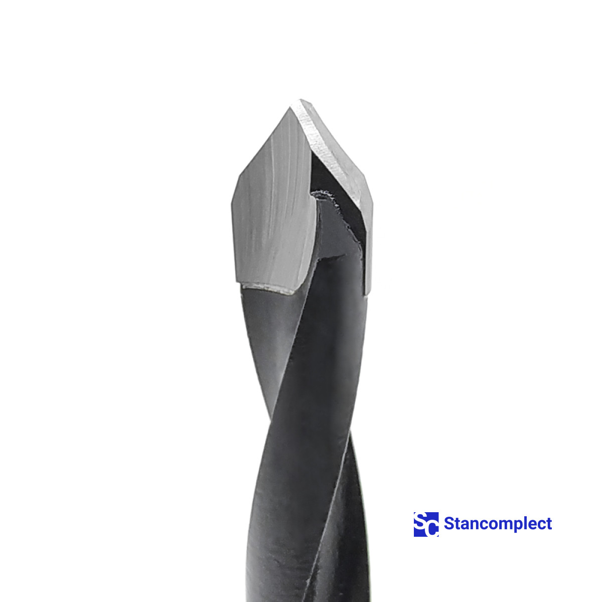 Through hole drill bit HD d-10 mm, L-85 mm right with brazed plate