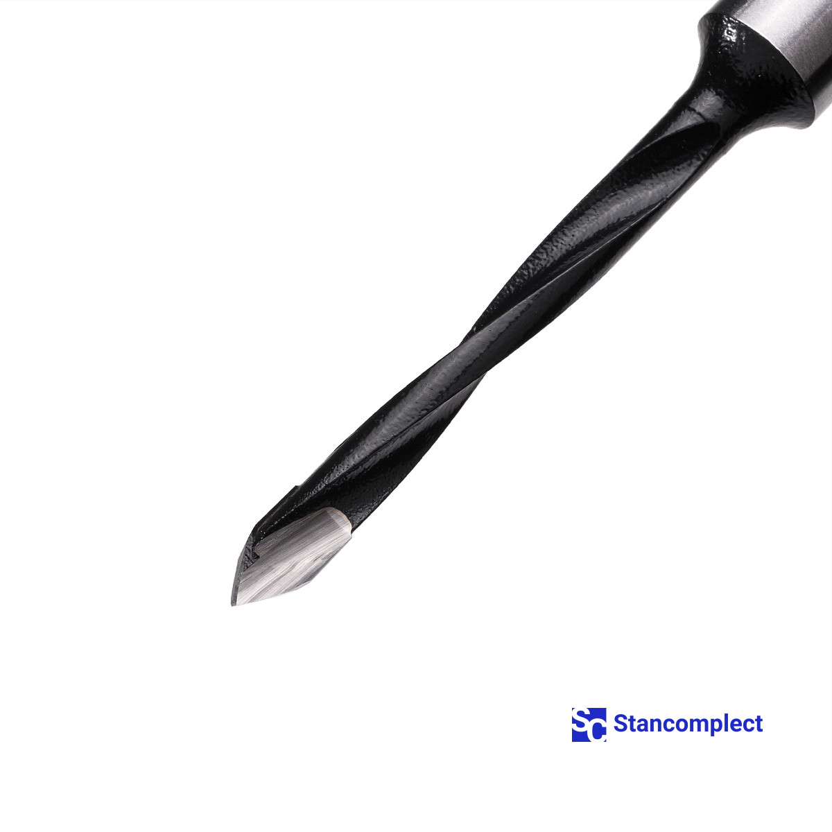 Through hole drill bit HD d-5 mm, L-85 mm right with brazed plate