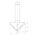 Diamond V-groove router bit D40 h27 d12 90°