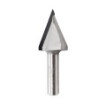 Diamond V-groove router bit D40 h44 d12 45°