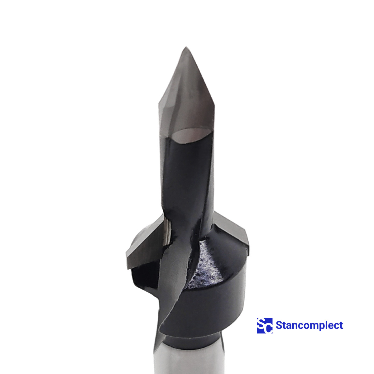 Through hole drill bit with countersink HD d-7 mm, L-69 mm right with brazed block