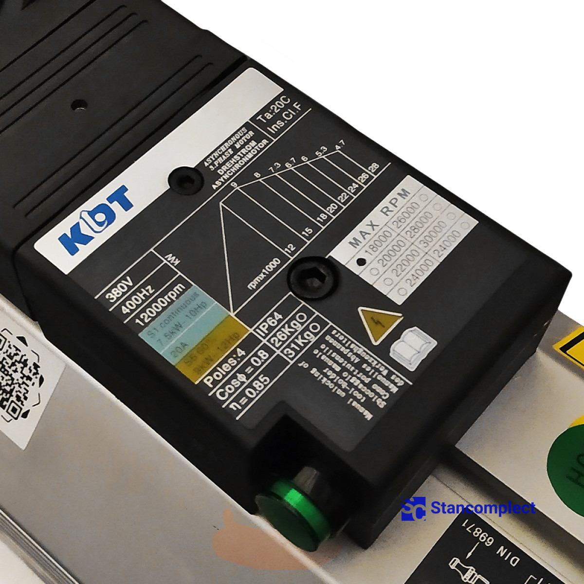 Electrospindle 9 kW ISO-30 for KDT machining centers