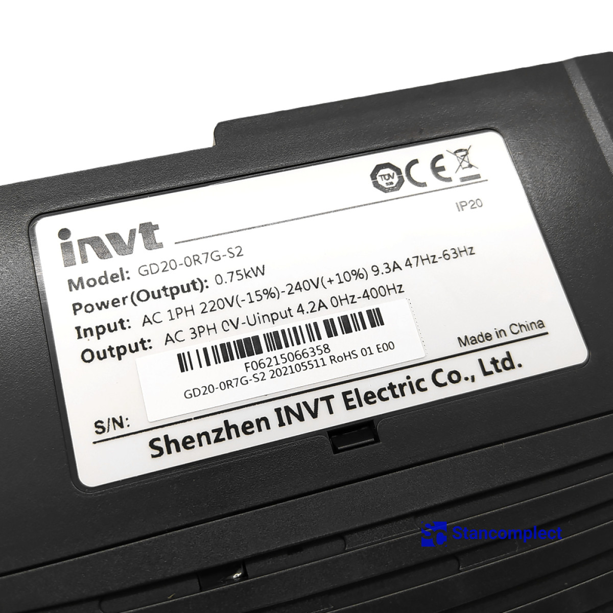 Inverter GD20-0R7G-S2 for KDT edge banding machines