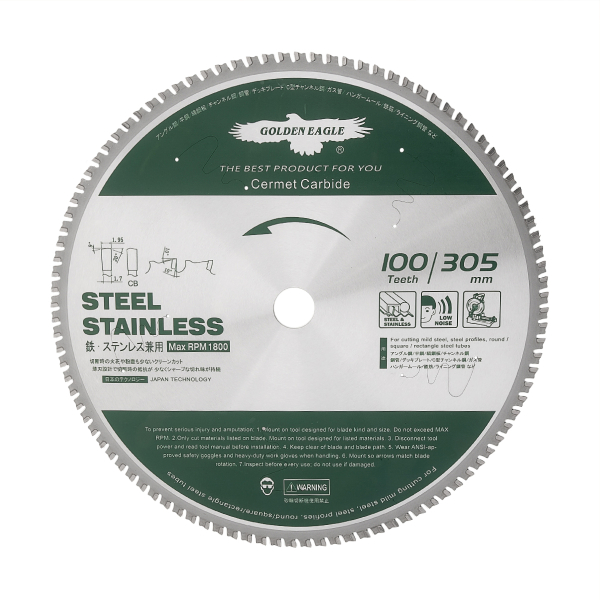 Saw blade GOLDEN EAGLE 305x25.4x1.95x1.7 Z100 for metal for MAKITA LC-1230