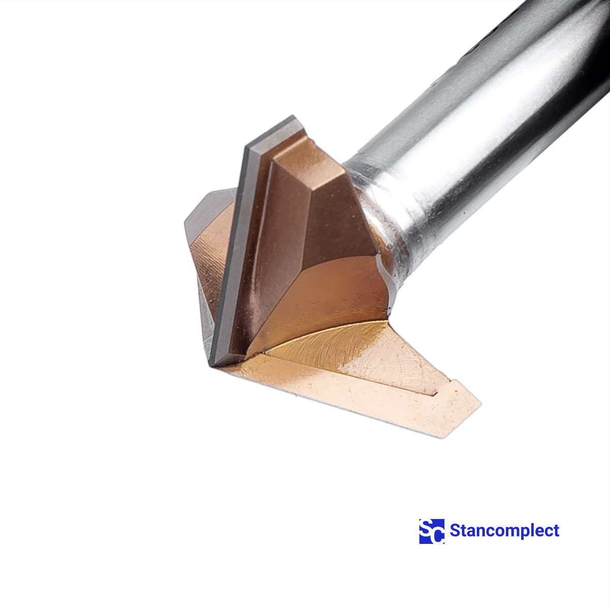 Diamond V-groove router bit D40 h16 d12 120° Z3 with coating