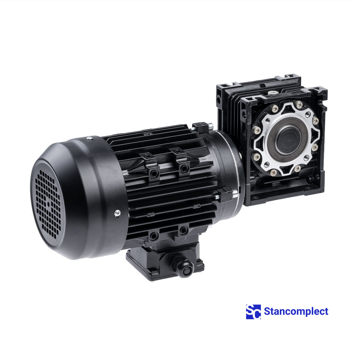 Worm gear motor JRSTD50-15:1-80B14+DS80S4-IEC-0.75KW-B14 for drilling machine KDT