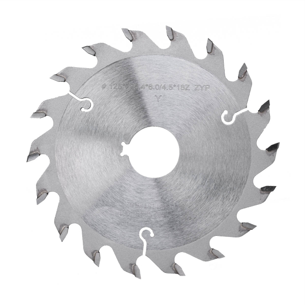 Drážkovací pilový kotouč 125x25.4x6.0/4.5x18Z pro KDT olepovačky hran řez 6 mm