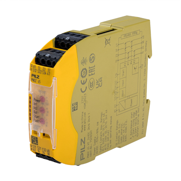 Safety relay PILZ 750105HT PNOZ s5 HT 24 VDC 2n/0 2n/0 t