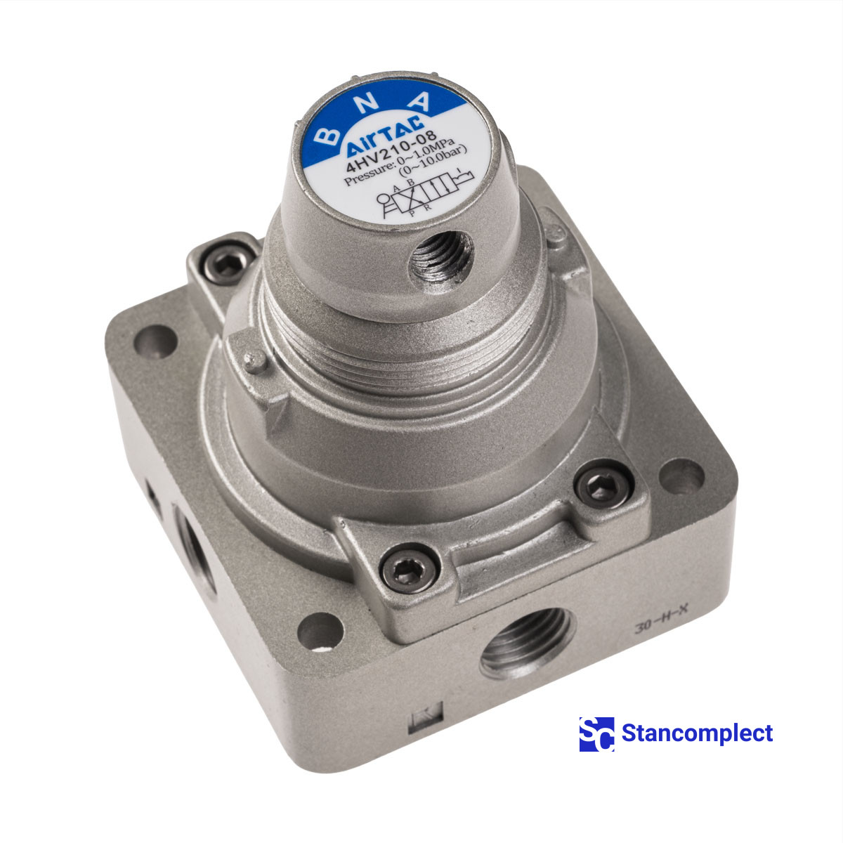 Ruční pneumatický rozváděč přítlačného nosníku AirTAC 4HV210-08 pro KDT CNC velkoplošné pily