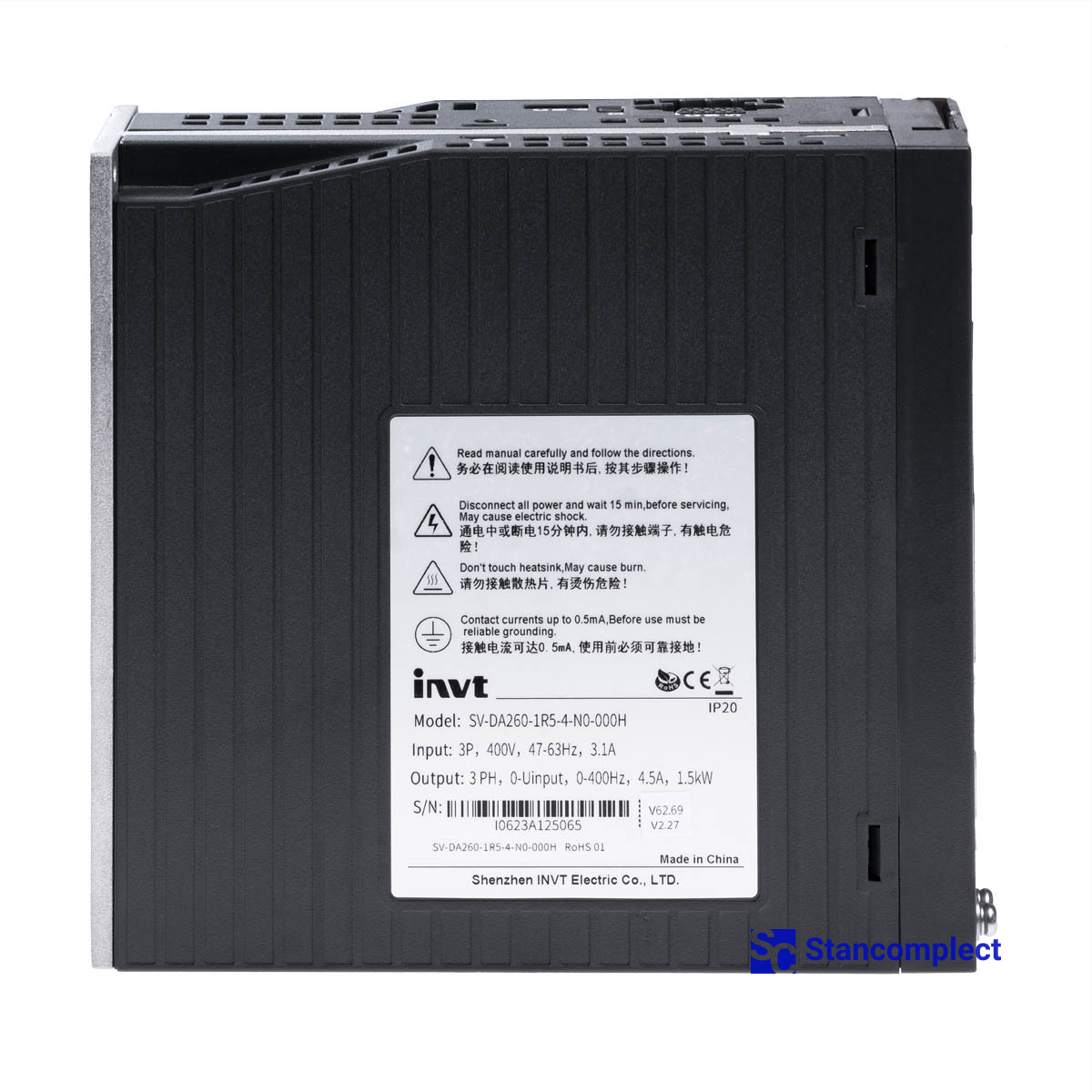 Servo drive INVT SV-DA260-1R5-4-N0-000H for CNC drilling centers KDT