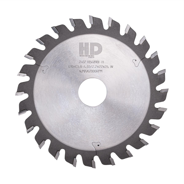 Conical scoring saw blade HD 120x22x3.0-4.0/2.2 Z24 for sliding table saws
