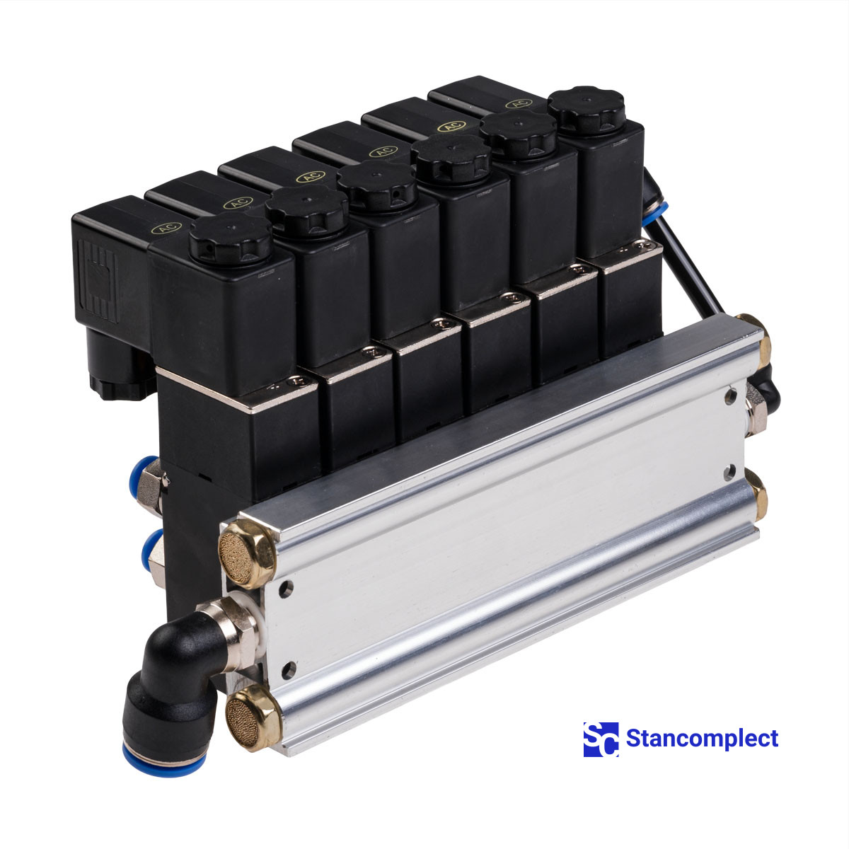 Pneumatic valve mounting platform 6-position assembled BPN16 for KDT edge banding machines