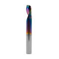 Spiral single flute router bit with coating D-6 mm, l-12 mm, L-50 mm for aluminum