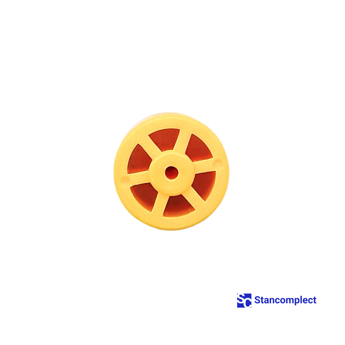 Пластиковый ролик рольганга 28х5х26 мм желтый для кромкооблицовочного станка