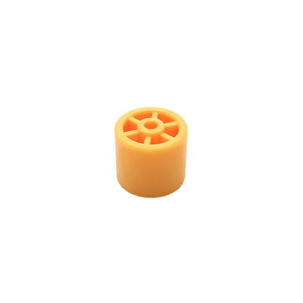 Plastic roller for roller conveyor 27x3x24 mm yellow for edge banding machine