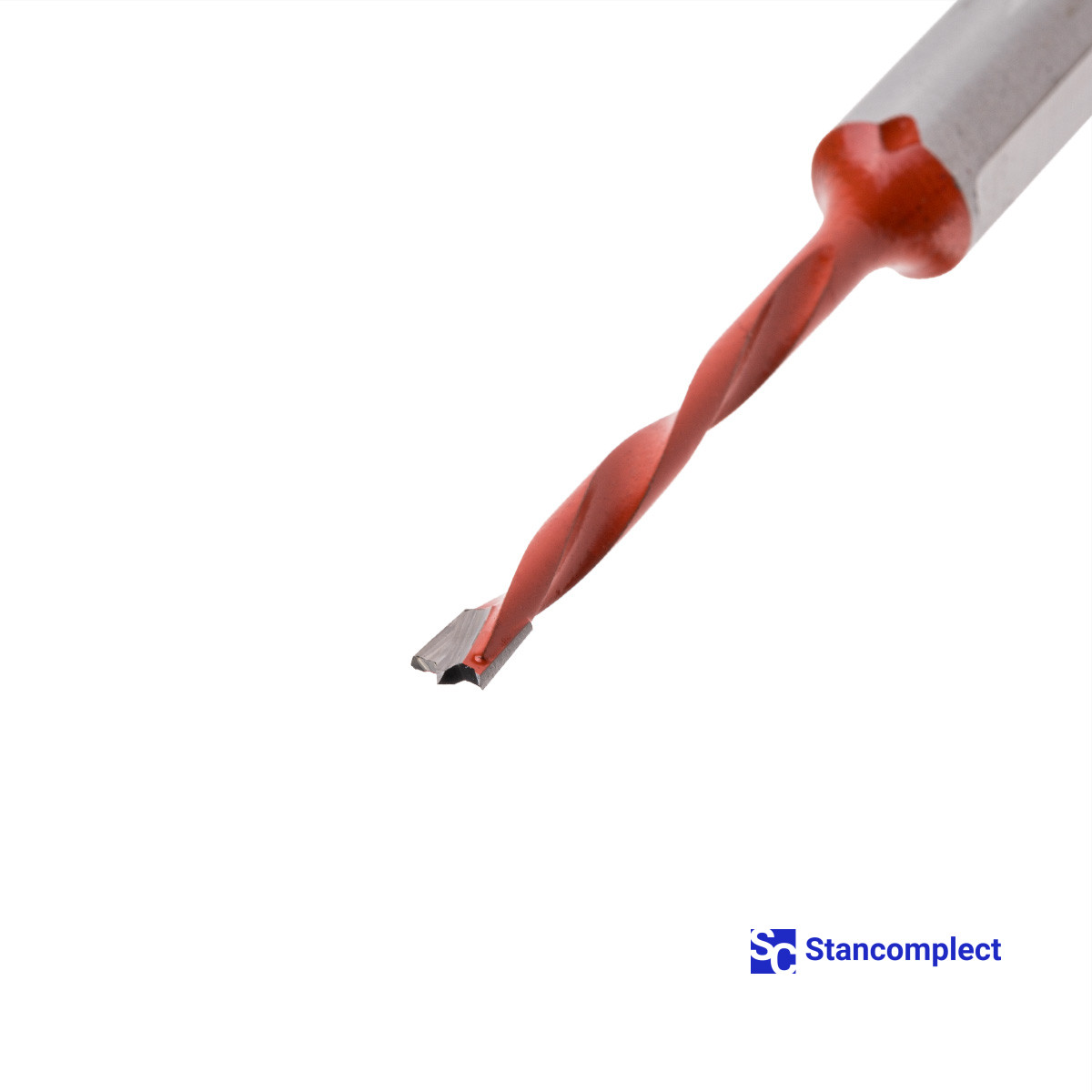 Blind hole drill bit KDT d-4 mm, L-70 mm left with brazed plate