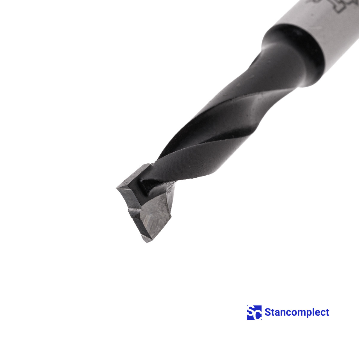 Blind hole drill bit KDT d-8 mm, L-70 mm right with brazed plate