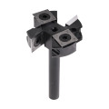 Carbide surfacing router bit D38.1 h12 L65 d8 Z2+2 with replaceable blades