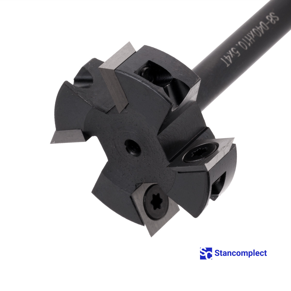 Carbide surfacing router bit D40 h10.5 L65 d8 Z4 with replaceable blades