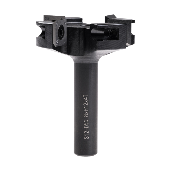 Carbide surfacing router bit D50,8 h12 L70 d12 Z4 with replaceable blades