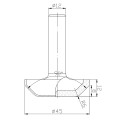 Diamond panel router bit D45 h12 L58 d12 R6 Z2