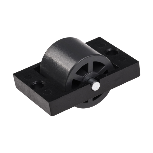 Plastic roller assembly for roller conveyor 28х26 mm black for edge banding machine
