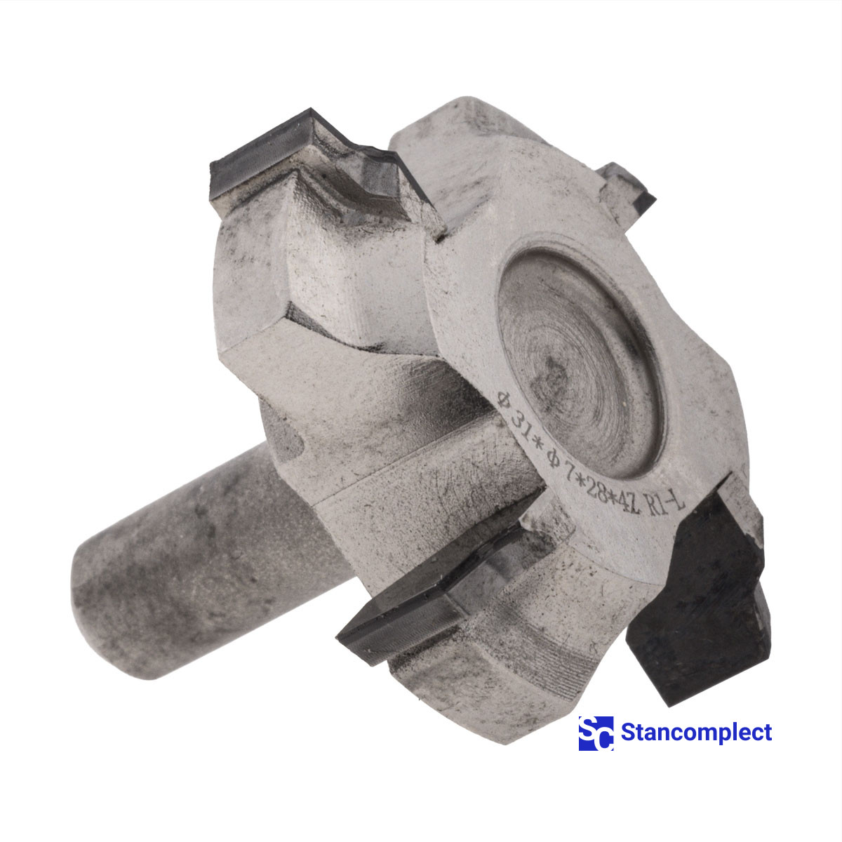Diamond milling cutter 31x7xH28x4Z-R1-L left for the milling unit of the KDT-305MC edge banding machine