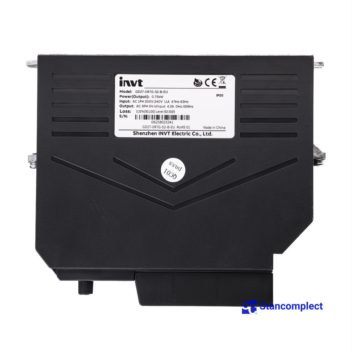 Frequency inverter INVT GD27-0R7G-S2-B-EU for CNC drilling centers KDT