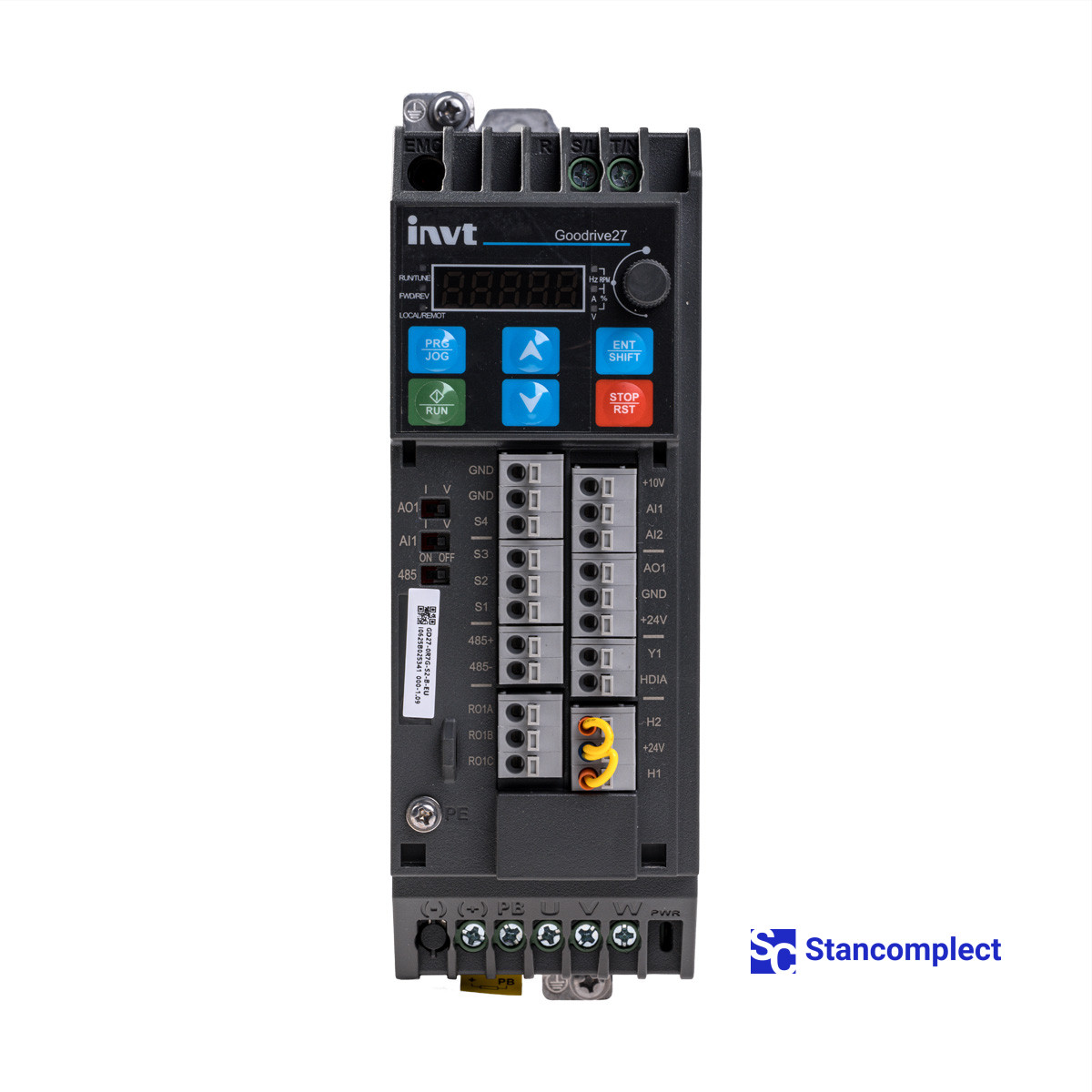 Frequency inverter INVT GD27-0R7G-S2-B-EU for CNC drilling centers KDT