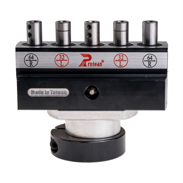 5-spindle drilling head with fixed spindle spacing