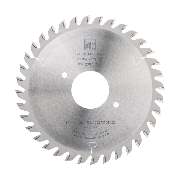 Scoring saw blade Leitz 200x4.4/3.2x50 Z36 for CNC beam saws KDT, WDMAX