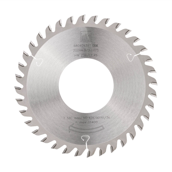 Scoring saw blade Leitz 200x75x4.3/3.0 Z36 for KDT CNC beam saws