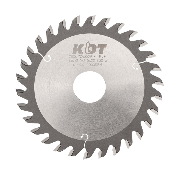 End trim saw blade 104x22x3.0x30T for KDT edge banding machine