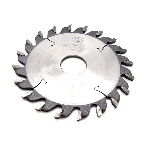 End trim saw blade 100x22x20T/L left for edge banding machine NANXING FILATO