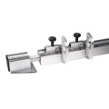 Telescopic ruler 84x76 mm for sliding table saw complete with folding stops