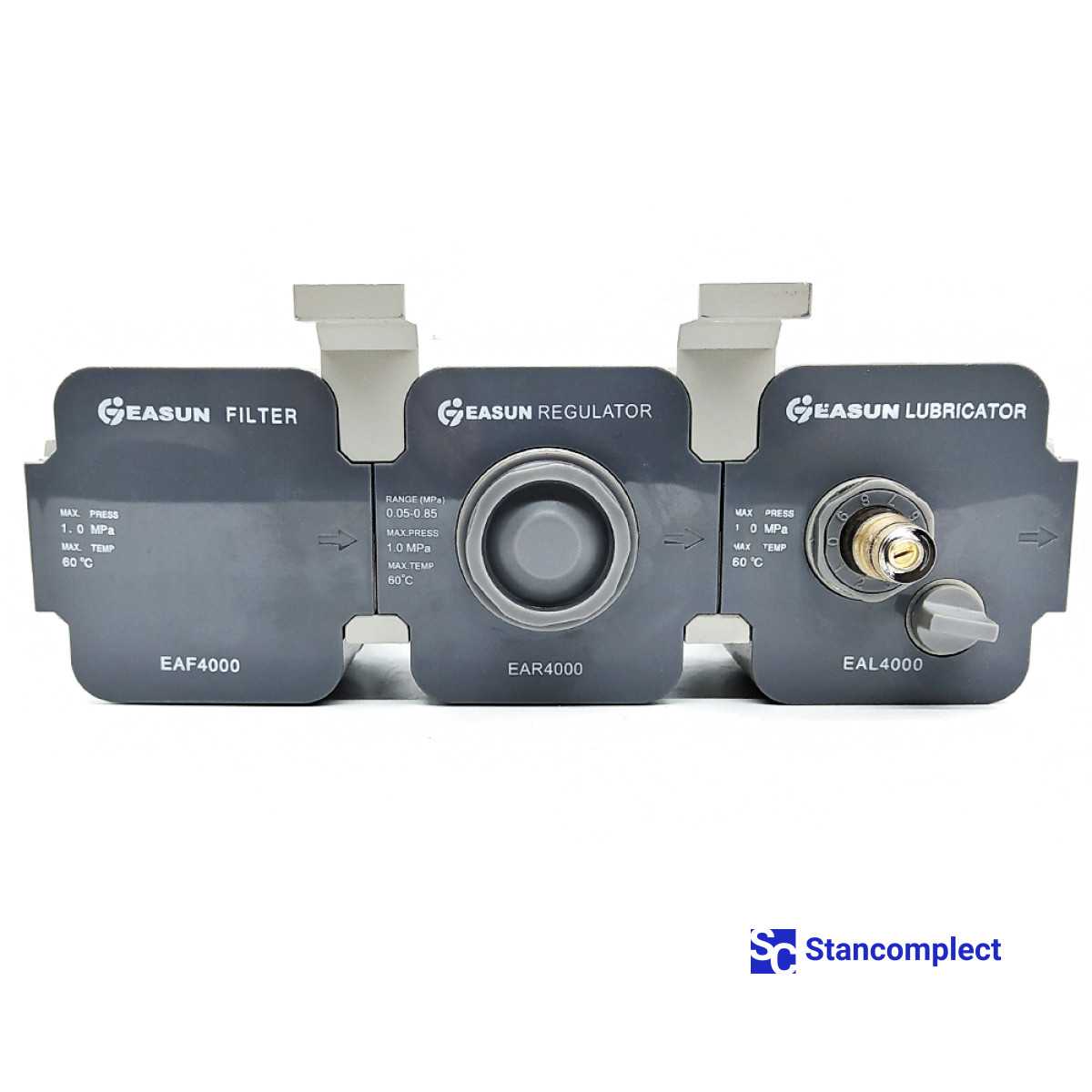 Air preparation unit (Filter + Regulator + Pneumatic lubricator) EASUN 1/2" AC-4000